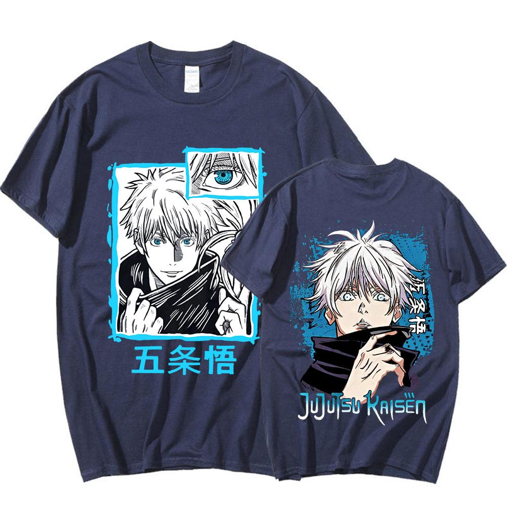 High Street Anime Pattern Print Cotton Short Sleeve Round Neck High Quality T-shirt Loose Casual Top Sports Streetwear Unisex
