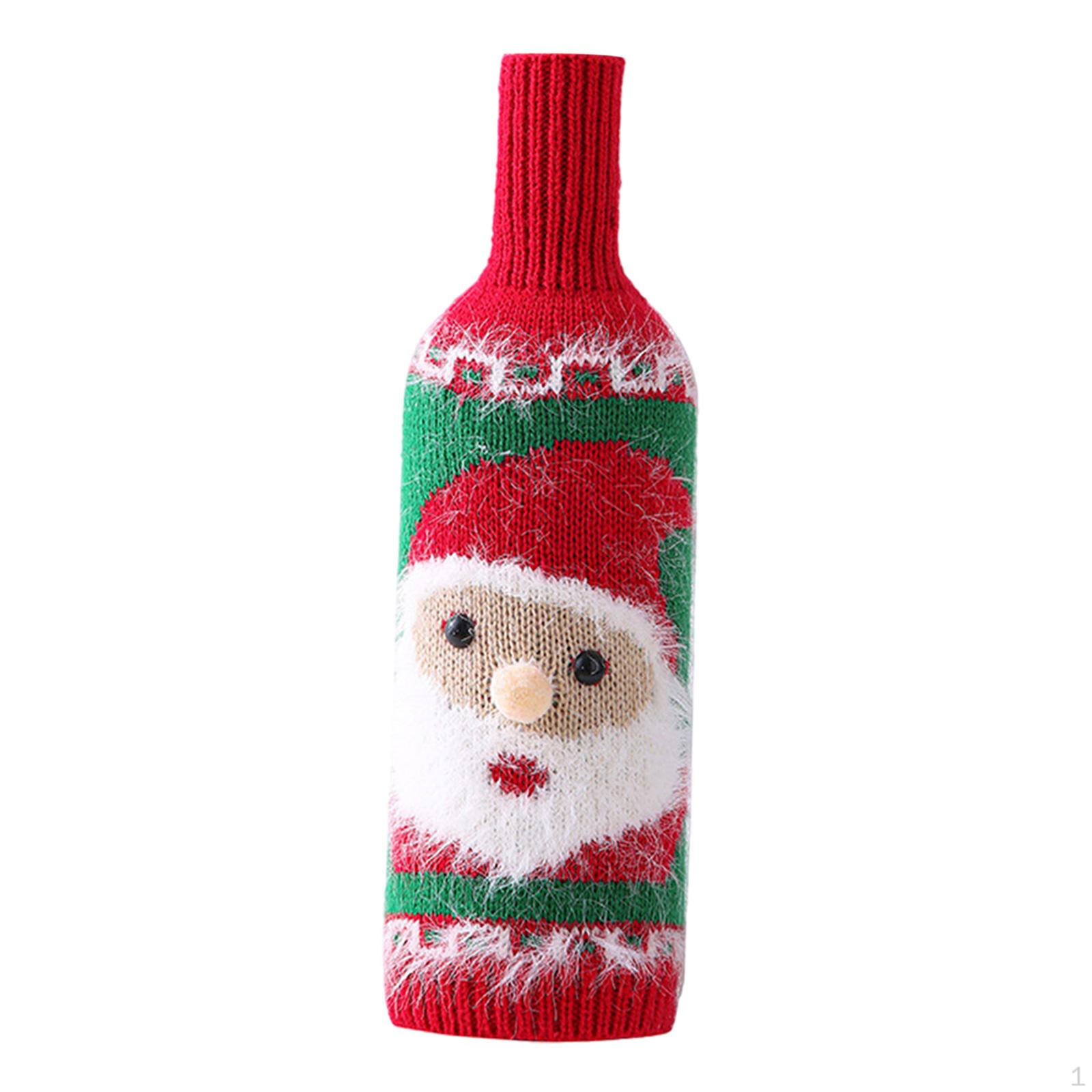 

Christmas Wine Bottle Cover, Bag, Hand Knitted Sweater Bag Christmas tree