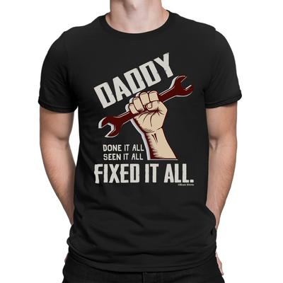 Daddy Fixed It All Mens T-Shirt Gift For Christmas  Tee Birthday Funny