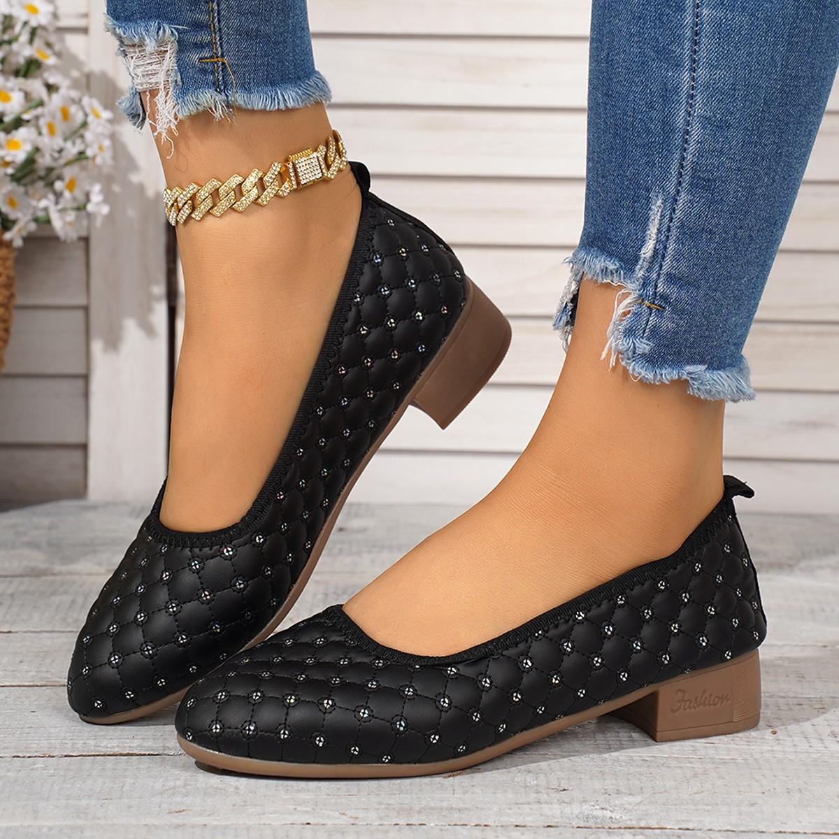 

Fashion 2025 Women Trend Flat New Casual Lightweight Office Dress Shoes Women Baotou Slip on Comfortable Elegant Loafers Shoes for Women 40 чёрный