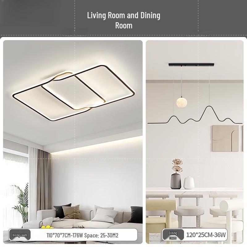 

Modern Geometric LED Ceiling Lamp with 3-Color Changing Light