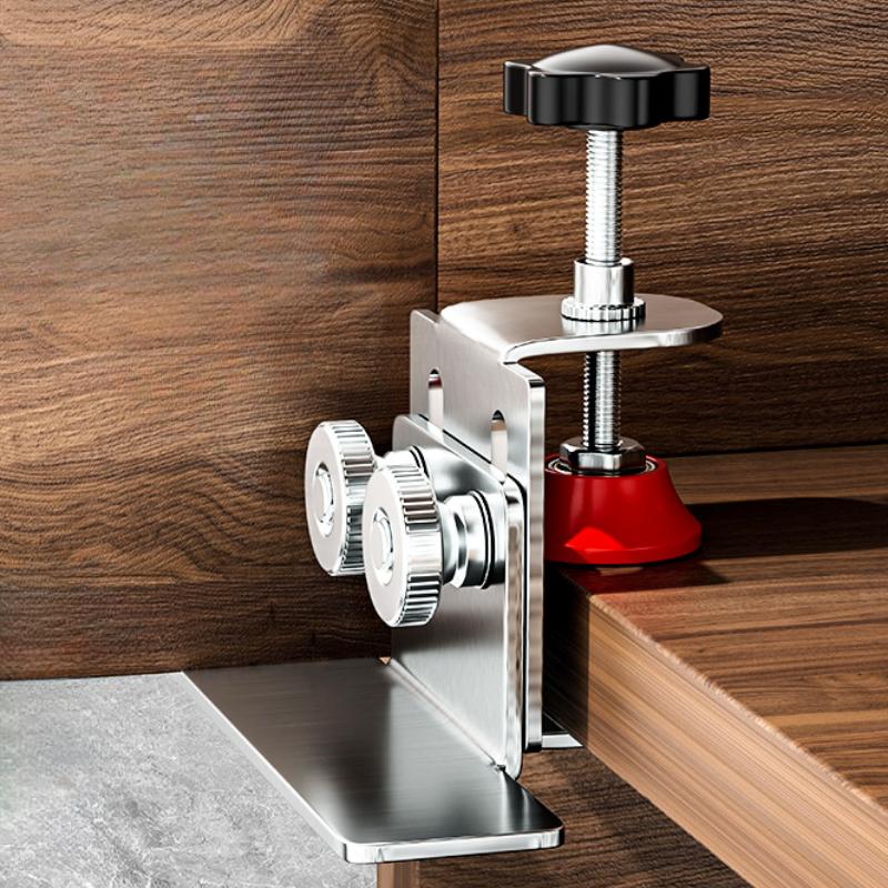 Woodworking Cabinet Door Mounting Positioner Cabinets Frame Jig Adjustable Stainless Steel Cabinet Door Mounting Clamp