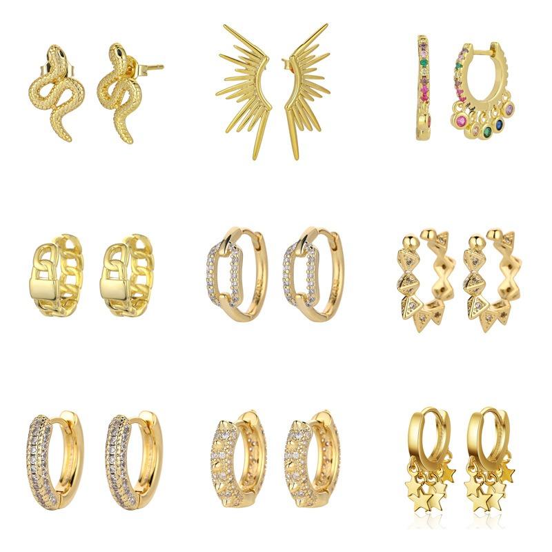 Fashion Snake-shaped Willow Leaf Chain Earrings - Unique and Versatile Ear Jewelry - Heart-shaped Round Beads Ear Decorations