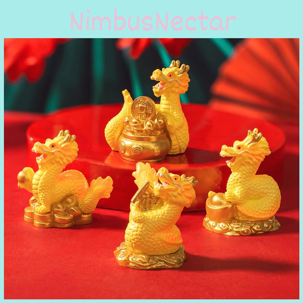 Künstlerliche Harz Drachen Sammlerfigur mit Reichtumsanhängern Stilvolle chinesische Dekoration