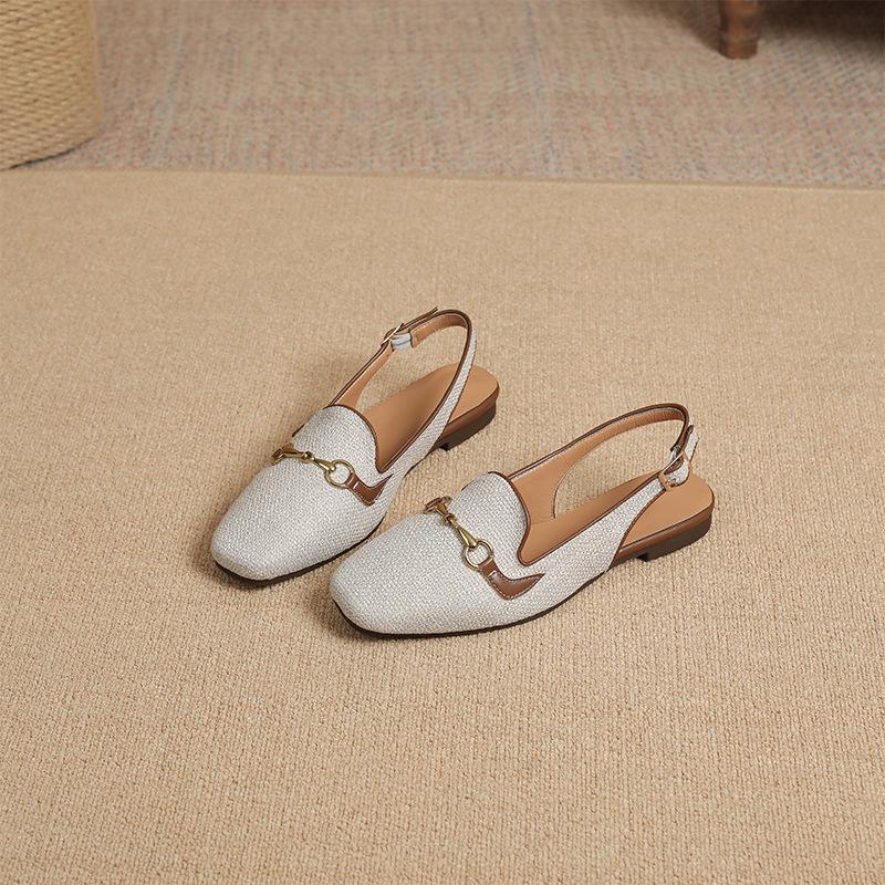 

Модные Новые Женские Сандалии на Платформе Противоскользящие Закрытый Носок Металлические Туфли Женские Плоские Уличные С Круглым Носком Сандалии на Танкетке Женские Сандалии Женские 39 бежевый