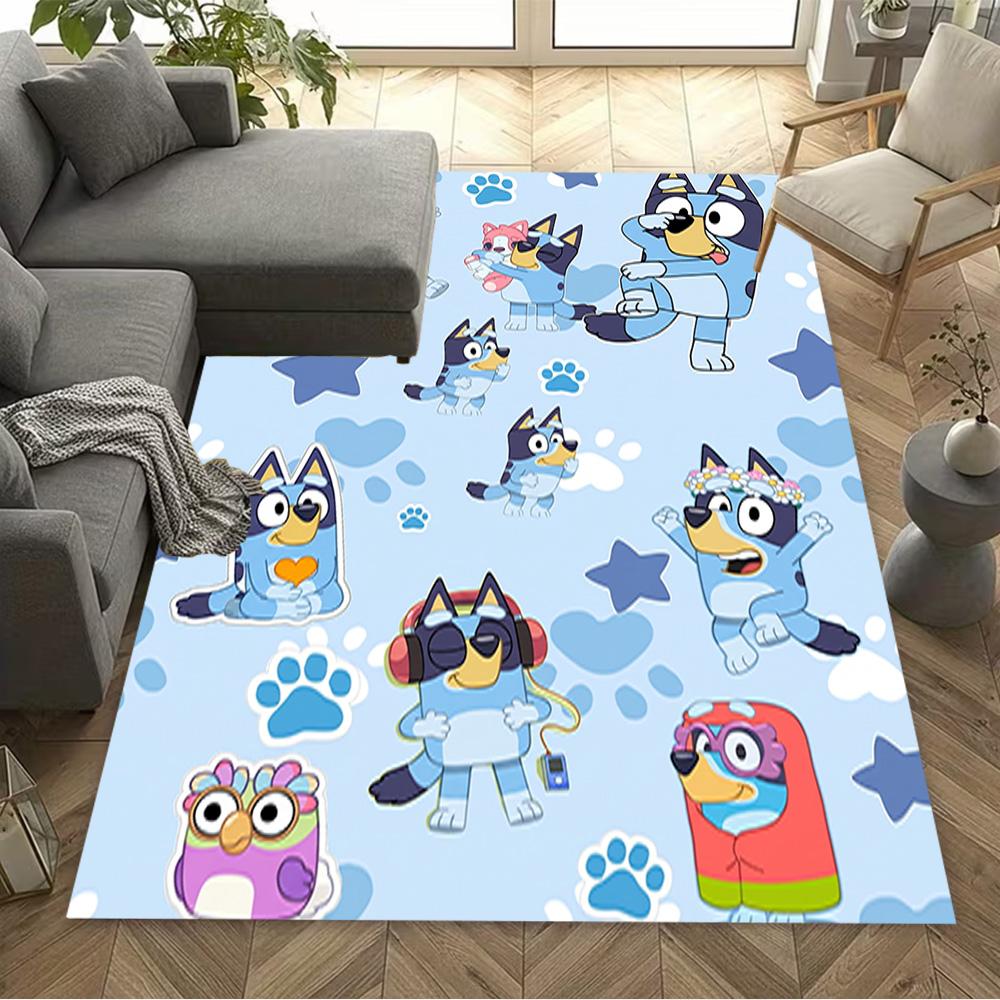 Bluey's Paw Patrol Floor Mat Perfect for Game Room Hallway Outdoor Bedrooms Anti-slip Rug Anime Office Decor