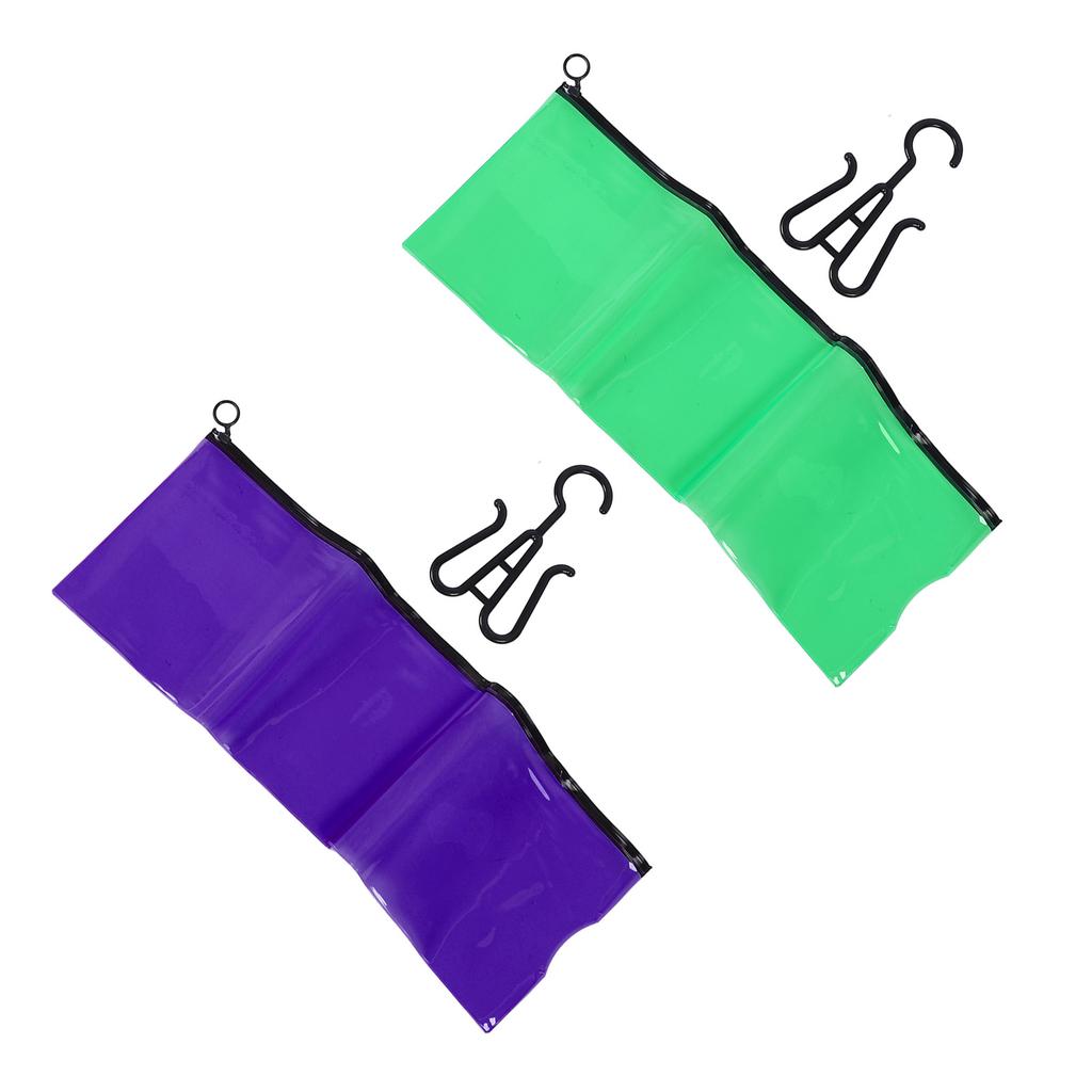5pcs Wig Storage Bag Transparent PVC Hair Extension Holder With Hangers for Home Large Size