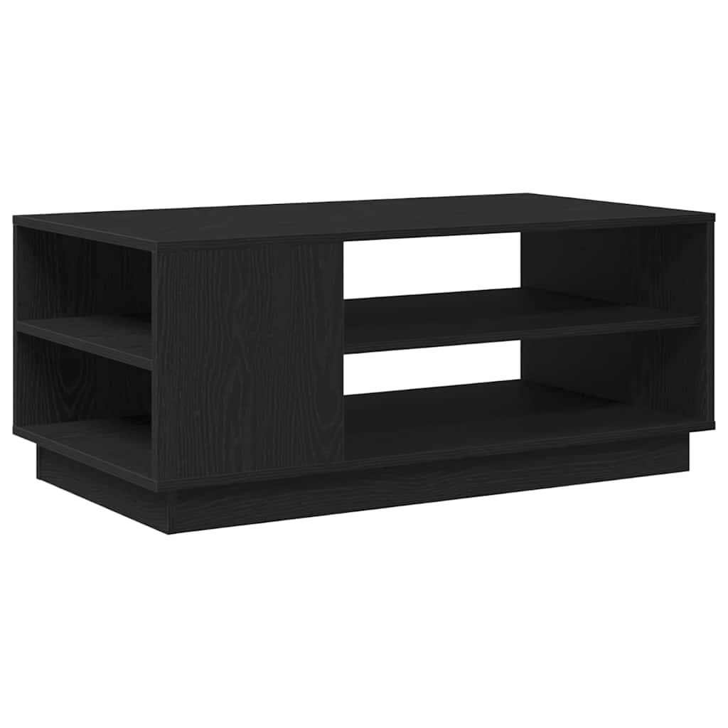 Coffee Table Black Oak Look 102 X 55 X 43 Cm Engineered Wood