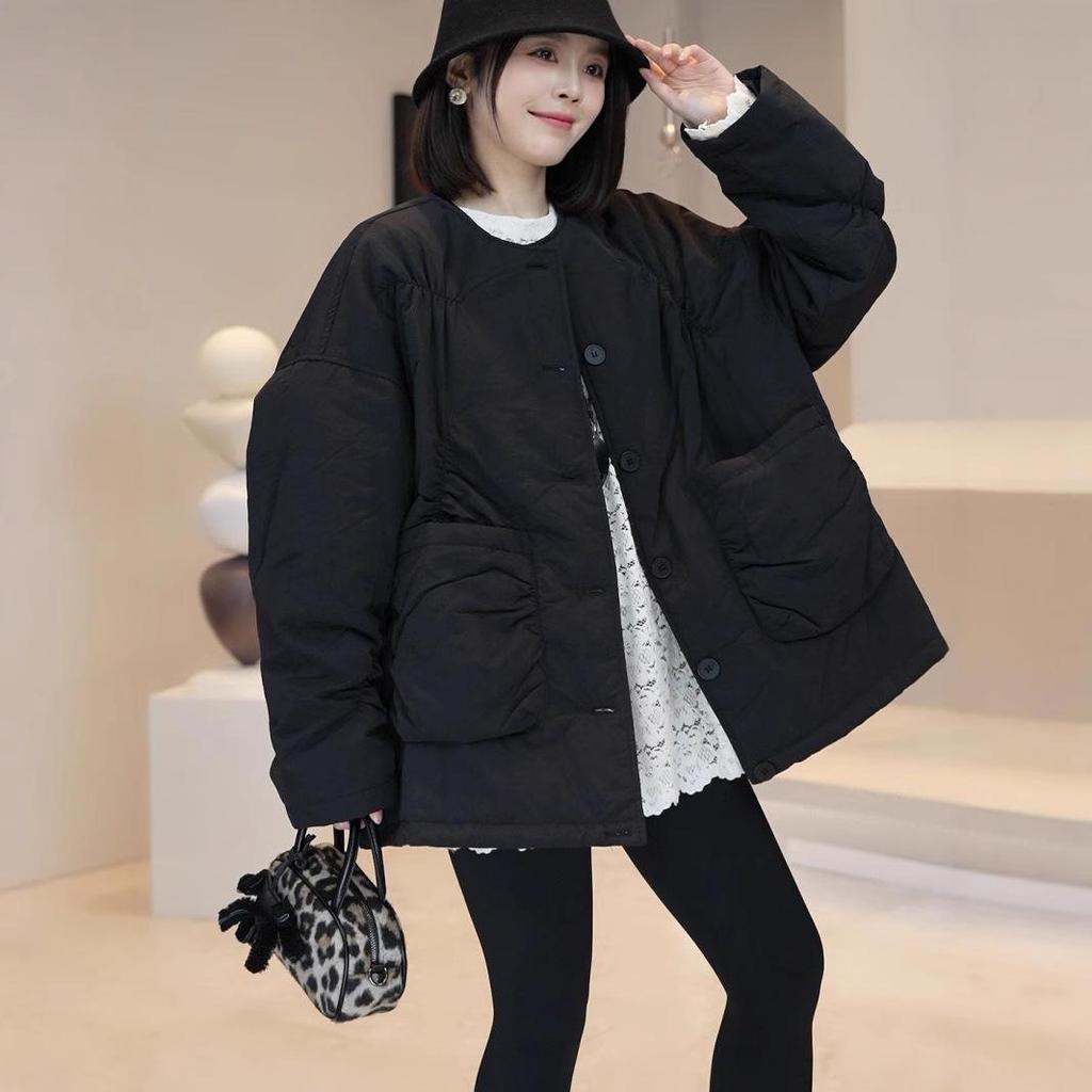 2024 Women's Casual Slimming Mid-Length Cotton Jacket—Lightweight, Warm, and Stylish for Autumn and Winter