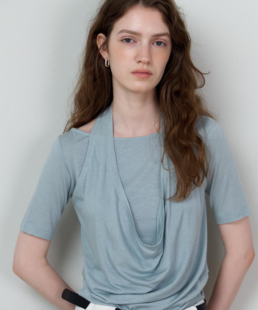 Seuleubi Drape Halterneck Tee_4 Color