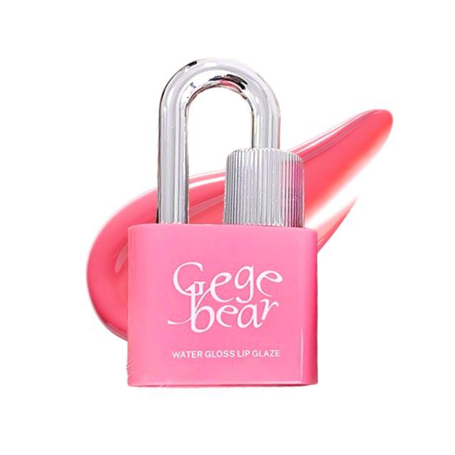 Gege Bear - Lock Heart Sweet Water Lip Gloss - 1-3 #02 Tulip Sea