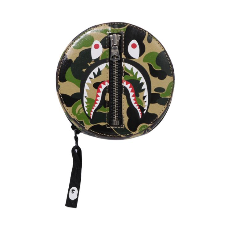 A Bathing Ape Camouflage Shark Round Design PU Wallet Unisex Wallet Blue Green Pink 0ZXSGM012901P