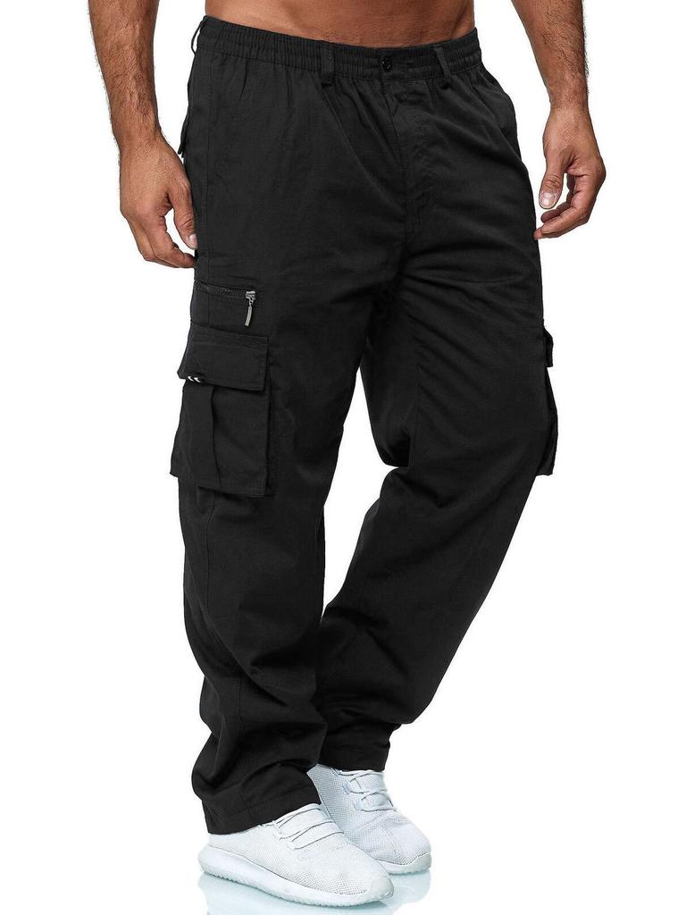 2024 Men's Versatile Multi-Pocket Cargo Pants – Casual Loose Straight Leg Fashion Trend