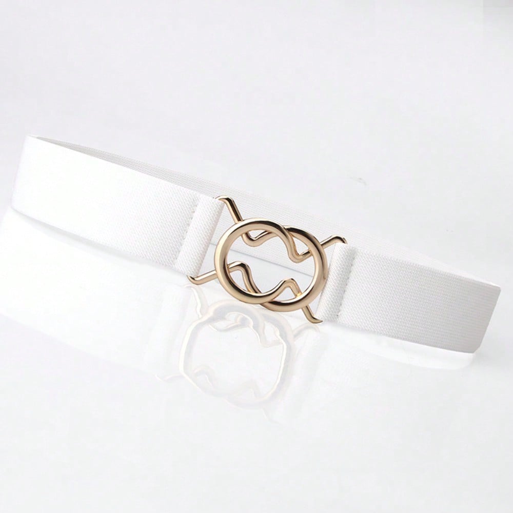 Simple Elastic Waist Seal Women's Dress Slim-fitting Belt Ring Buckle Waist Seal