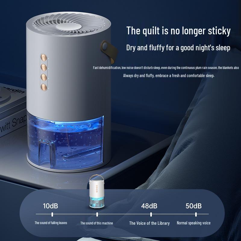 Dezumidificator Silențios Huinan și Purificator de Aer cu Ioni Negativi pentru Casă Dormitor