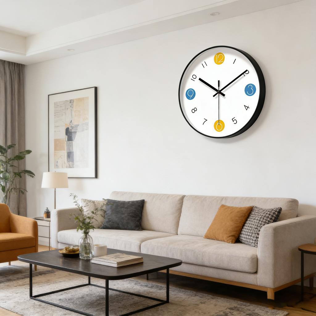 Minimalist Wall Clock Silent Wall Watch Modern Color Block Art Home Decor Creative Gift For Minimalist Lovers