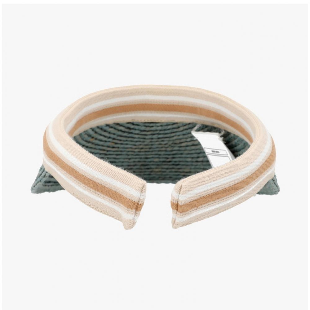 Helen Kaminski Bianca 8c Glass Nuga Stripe Visor Sun Cap Hat52203