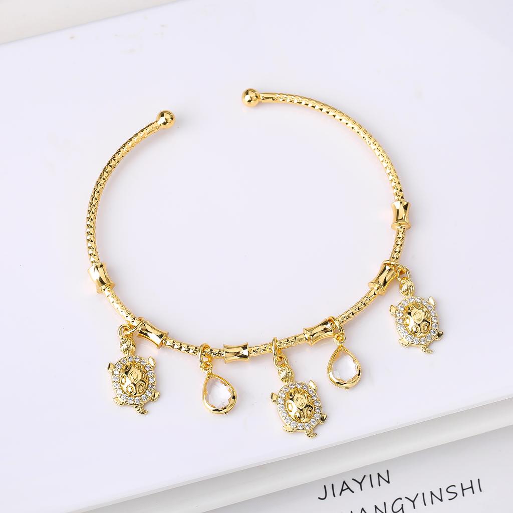 New Arrivals Animal Elephant Beetle Bird Turtle Butterfly Adjustable Cuff Bangle Fashion for Men Women Holidays Zircon Jewelry