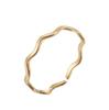 Women's Gold Geometric Cutout Wide Band Cross Ring - European & American Hip Hop Style
