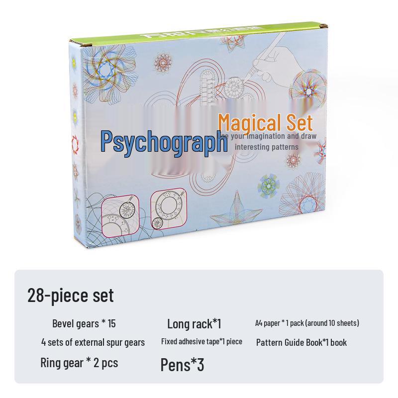 Kaleidoscope Educational Multifunctional Ruler Set - Perfect for Elementary Students' Creative Projects and Drawings