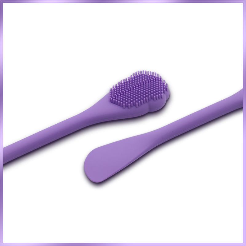 Doppelköpfige Silikon Gesichtsreinigungsschrubberbürste Gesichtsmaskenpinsel Applikator für Frauen Gesichts-Make-up-Pinsel Hautpflege