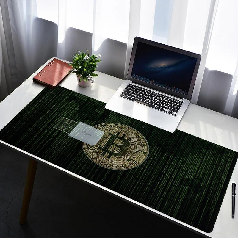 Mouse Pad Gaming Carpet Anime Keyboard Pads Rug PC Mousepad BBitcoin XXL Mouse Pads Laptop Extended Desk Mouse Mat Gamer Gift