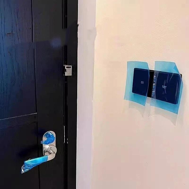 Disposable Blue Barrier Film Perforated Dental Film Adhesive Easy Tear Protective Film for Dental Hotel Toilet Sanitary Guard