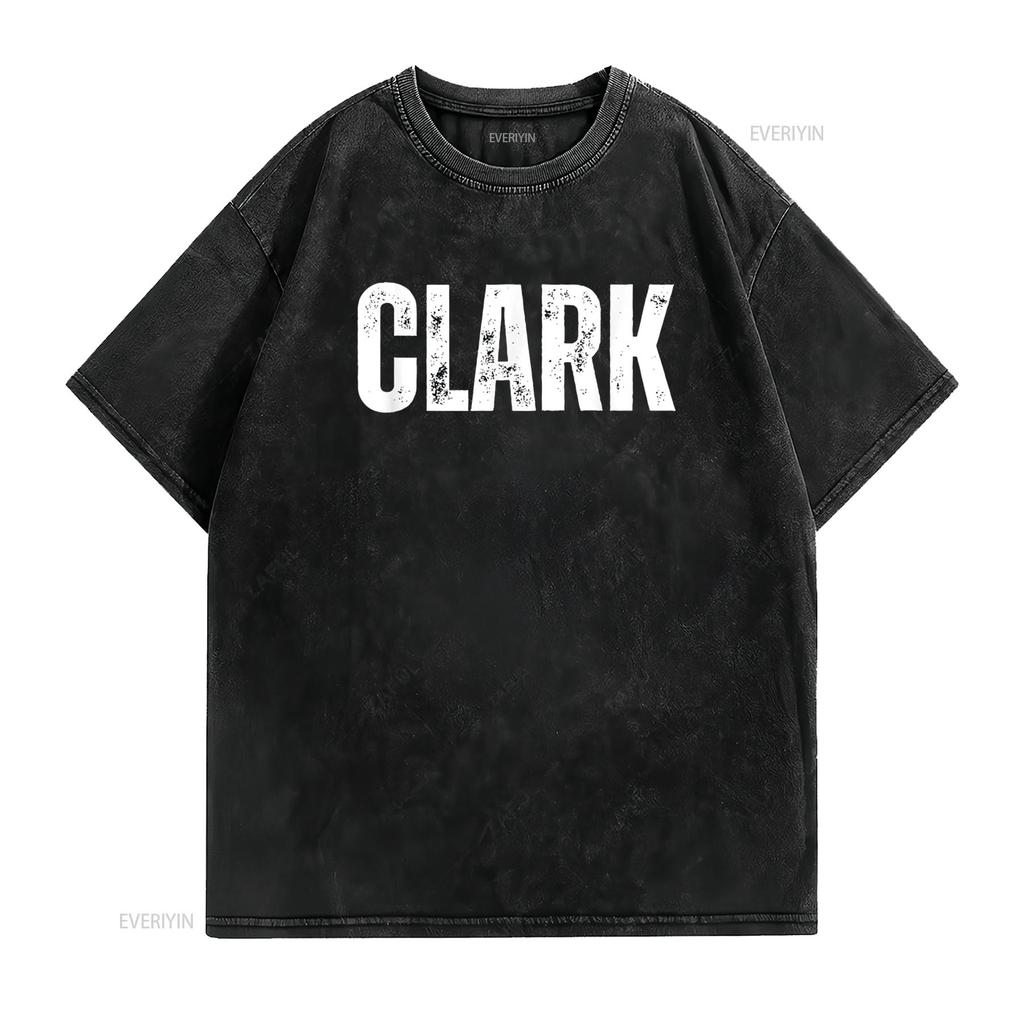 Clark T Shirt vintage Washed Breathable Casual Versatile Stretched designer clothes Comfortable fashion Soft homme Unisex