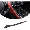 Soft Carbon Fiber Car Gear Shift Left Decorative Strip Sticker Trim Compatible with Toyota Supra GR A90 A91 MK5 2019 2020 2021 2022 2023 2024 LHD