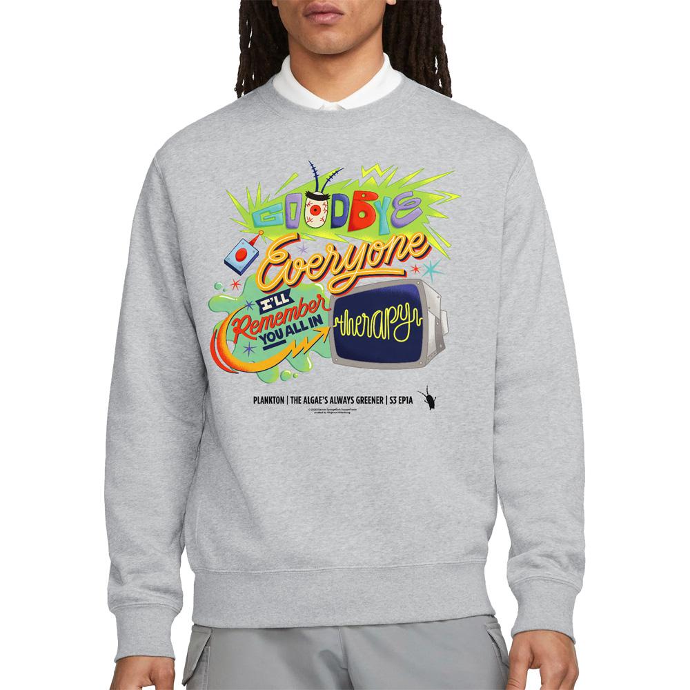 SpongeBob SquarePants Unisex Adult Therapy Plankton Sweatshirt