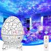 Dinosaur Egg Table Lamp and Projector: Starry Sky and Nebula Light with Remote-Controlled Speaker for Nighttime Ambiance.