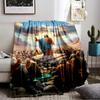 Charismatic Leader Among Followers Portrait -Flannel blanket for bedroom, living room, sofa, and nap