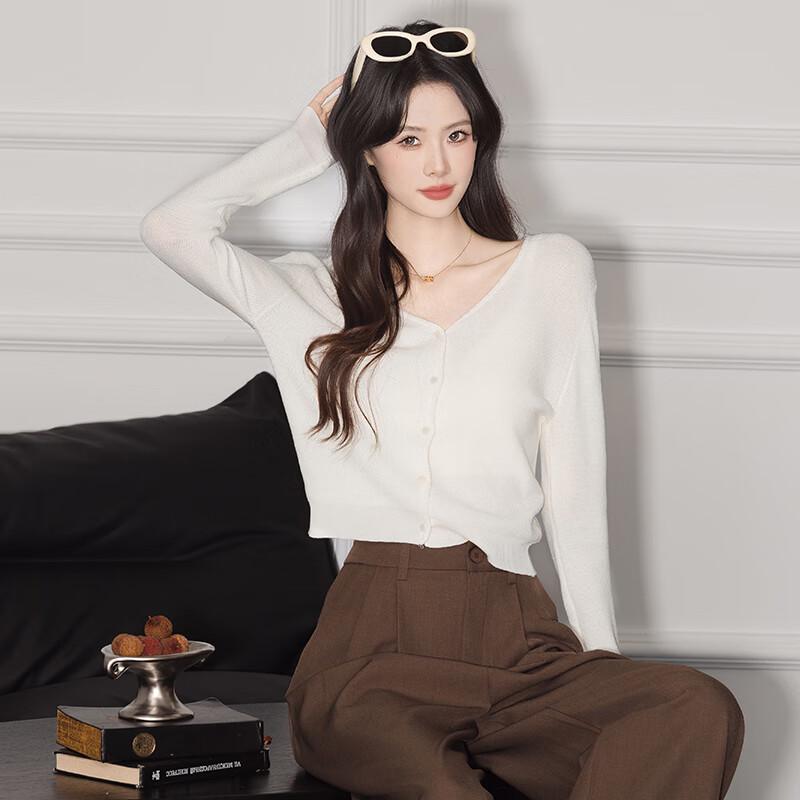 

Женская рубашка свободного кроя с V-образным вырезом и длинными рукавами One Size