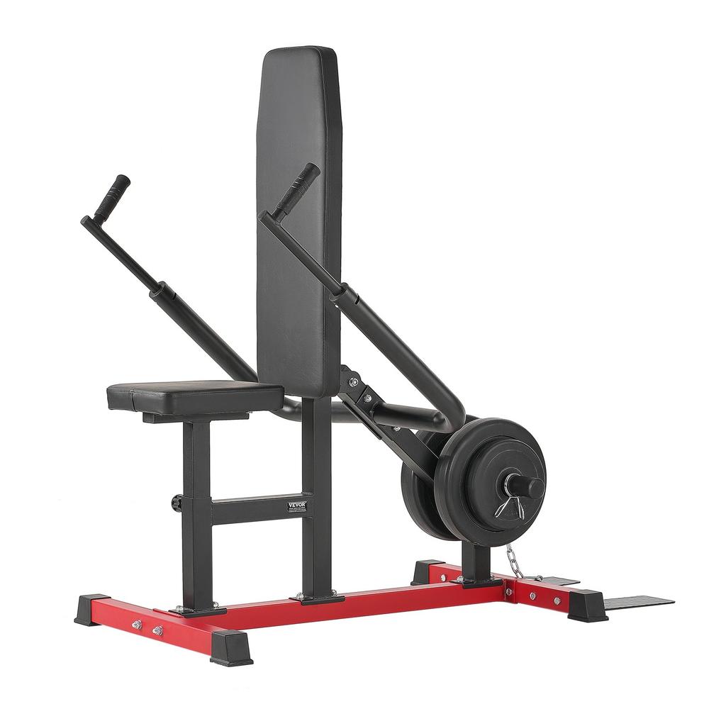 VEVOR Seated Dip Machine, Tricep Bicep Press Down Machine with Cable Bar, Adjustable Seat, and Backrest, Exercise Equipment for Chest Training