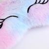 Gradient Plush Unicorn Sleep Mask - Cute, Colorful, Light-Blocking Eye Protector