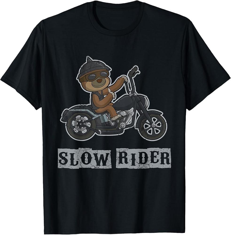 

Sloth Motorcycle Slow Rider Motorcycles Bikers TShirt Unisex T-Shirt XXXL
