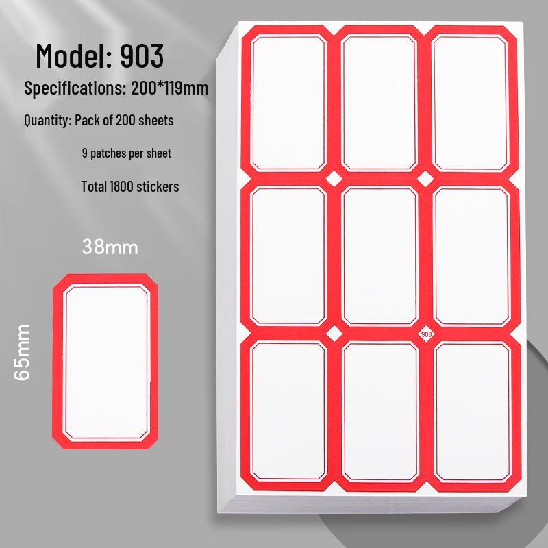 Jumbo Self-Adhesive Rectangular Office Labels - Blank Memo Stickers