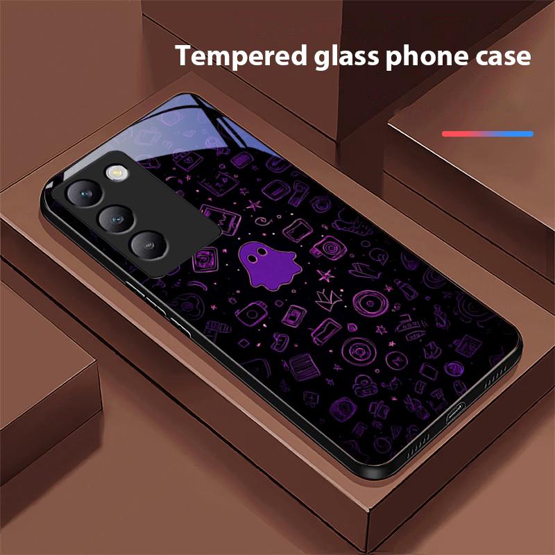 Dream Space Black For Y72 33S 11 03 36 96 Lite 35 16 Iqoo 12 V40 SE 5G 29 40 21 30 X80 Pro Vivo Tempered Glass Phone Case Black