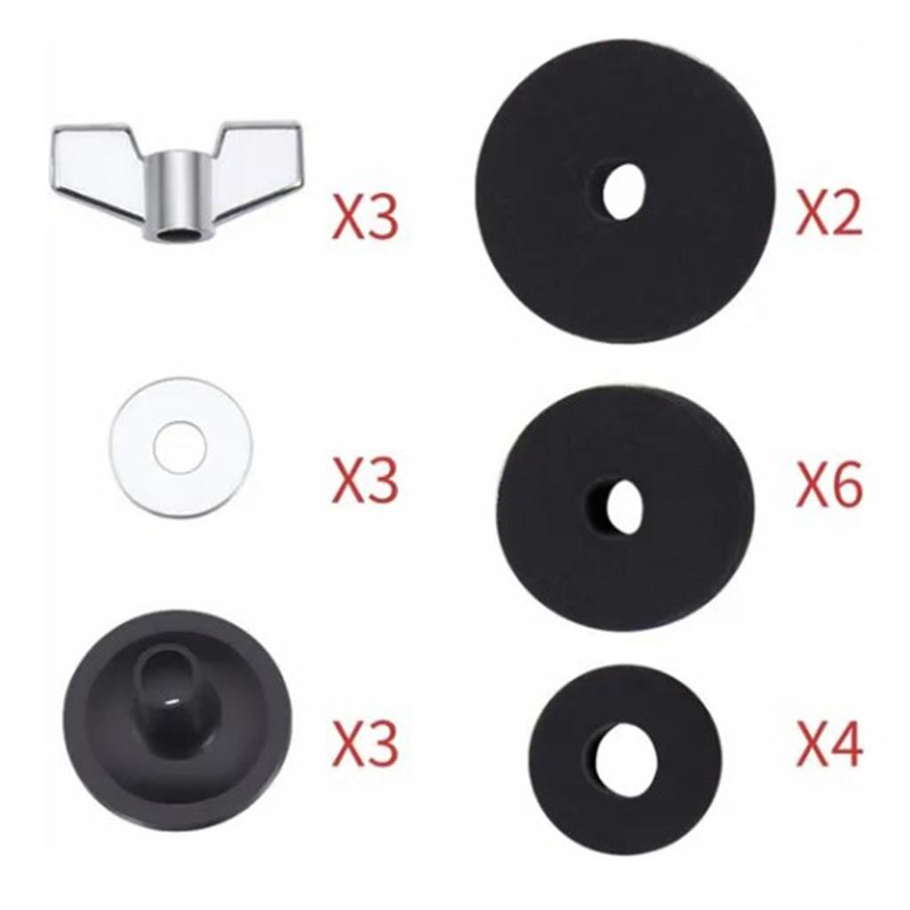 21 Stück Trommel Filzunterlagen Set Beckenständer Filze Rutschfeste Ersatz Zubehör Komplettset