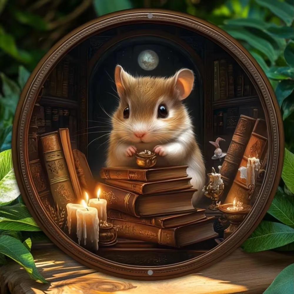 Metal Sign 8x8 Inch Round Wall Decor for Bar Cafe Home Kitchen