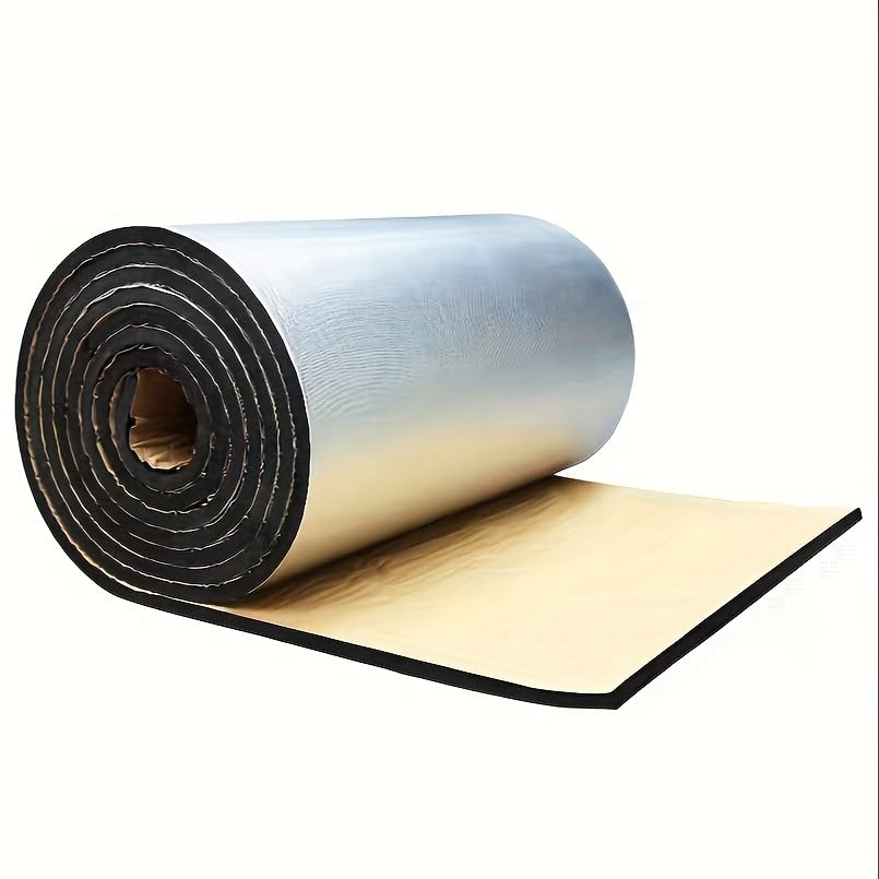 

Pegasus Wings Aluminum Foil Reflective Insulation Rubber Aluminum Foil Foam Soundproofing Mat sq 4 mm x 40 cm x 840 Heat-Dampening, Sound-Reducing