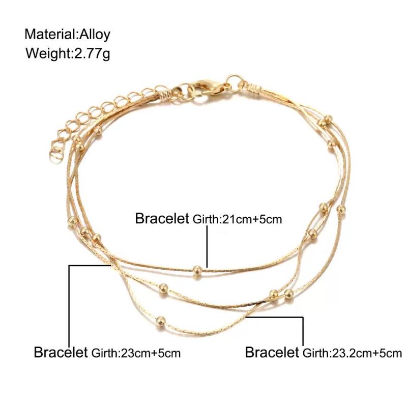 European & American Multi-layer Chain Anklet: Personalized, Versatile Jewelry for Women - Stackable Fashion Accessory