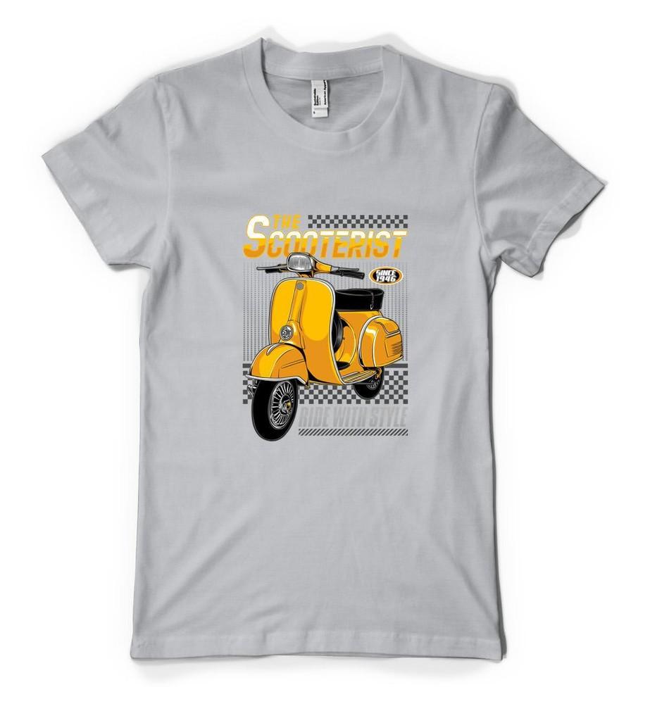 Klasický skútr Skútrista Jezdi stylově Personalizované unisexové dospělé tričko