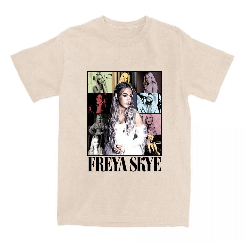 Freya Skye Photo Design Print Tees Summer Short Sleeve Casual Female Tshirt Loose Oneck Fashion Women Tshirts Graphic Merch