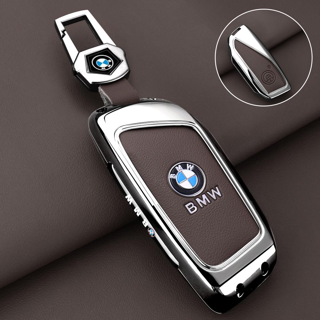 MLKJ3 Zinc Alloy Car Remote Key Case Cover Protector Shell for BMW X1 U11 X7 X5 G05 LCI I7 IX XM Series 7 740Li U06 G81 M3 Accessory