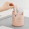 Xiaobudian Cute Bear 2-in-1 Pen Holder & Phone Stand, Macaron Colors Desk Organizer, Large Capacity Storage for Pens Makeup Brushes Scissors