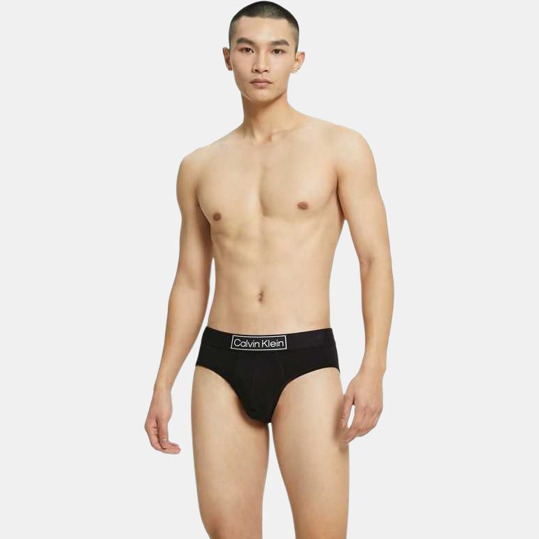 Calvin Klein Logo Jacquard Breathable Briefs Men underwear Black NB3082-UB1