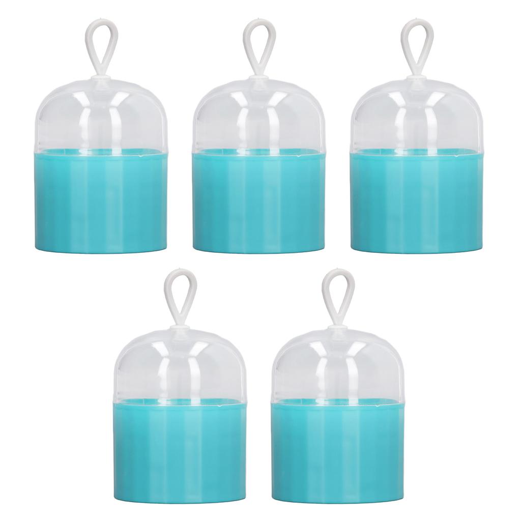5pcs Makeup Sponge Box Portable Dustproof Waterproof Beauty Sponge Storage Box with Holders for Women Girls