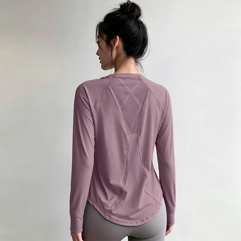 Women's High-End Short-Sleeve Sport T-Shirt & Fitness Set - Breathable, Quick-Drying Yoga and Running Wear