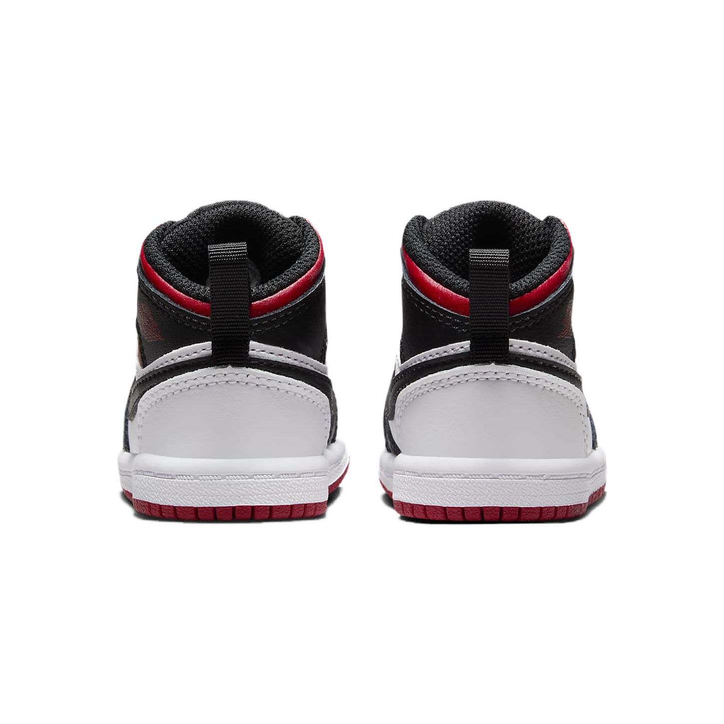 Детские кроссовки Air Jordan 1 Mid TD Gym Red Black Toe White DQ8425-106 27 — фото 5